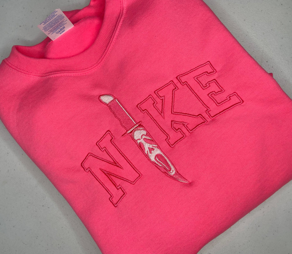 Monochrome hot pink scream NKE sweatshirt
