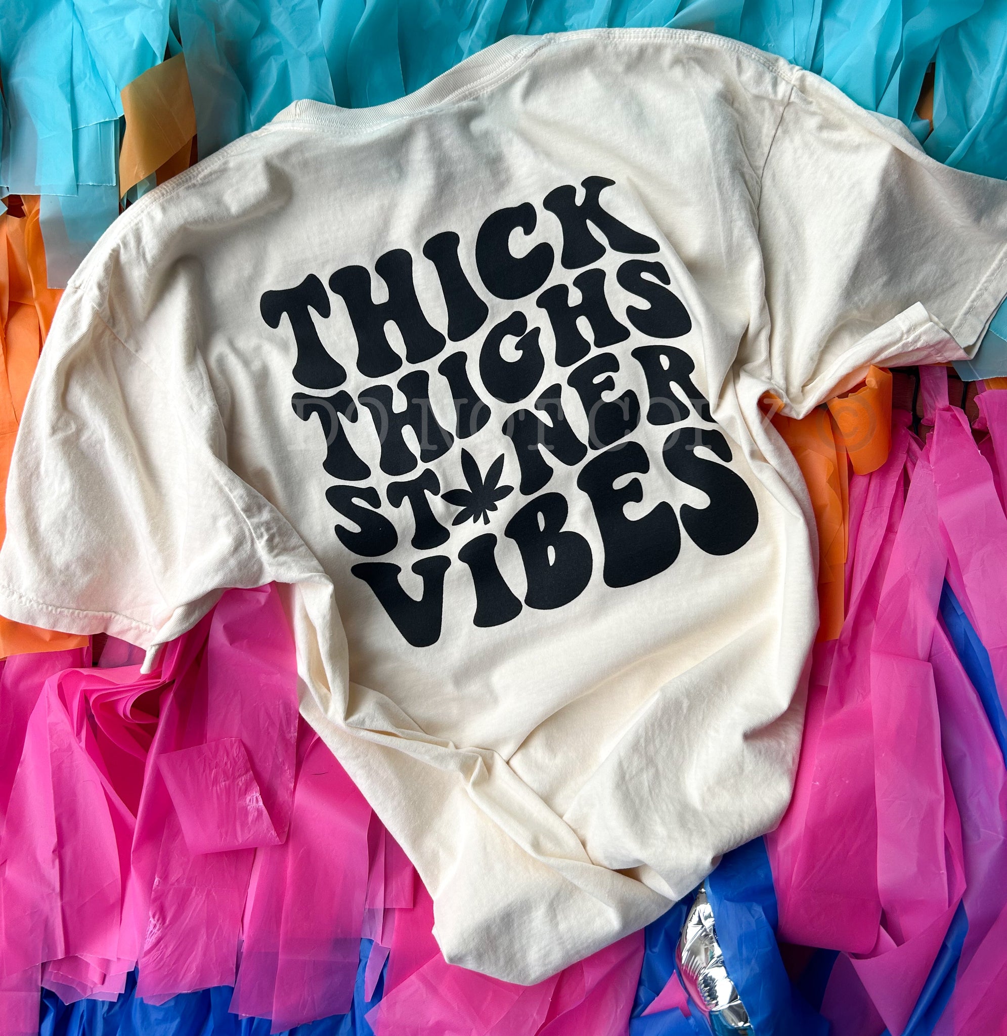 Thick Thighs Stoner Vibes Comfort Colors T-Shirt