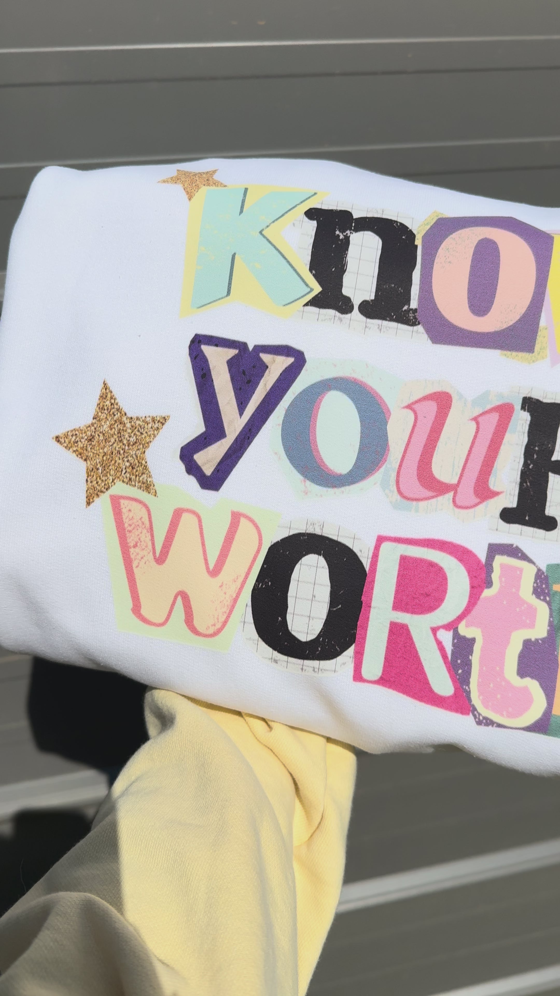 Know your worth tee or sweatshirt