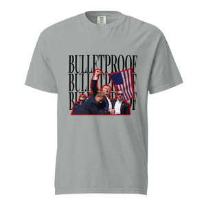 bulletproof t-man with flag comfort color tee