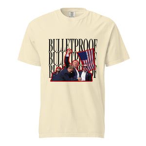 bulletproof t-man with flag comfort color tee