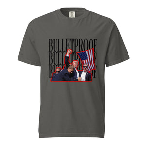 bulletproof t-man with flag comfort color tee