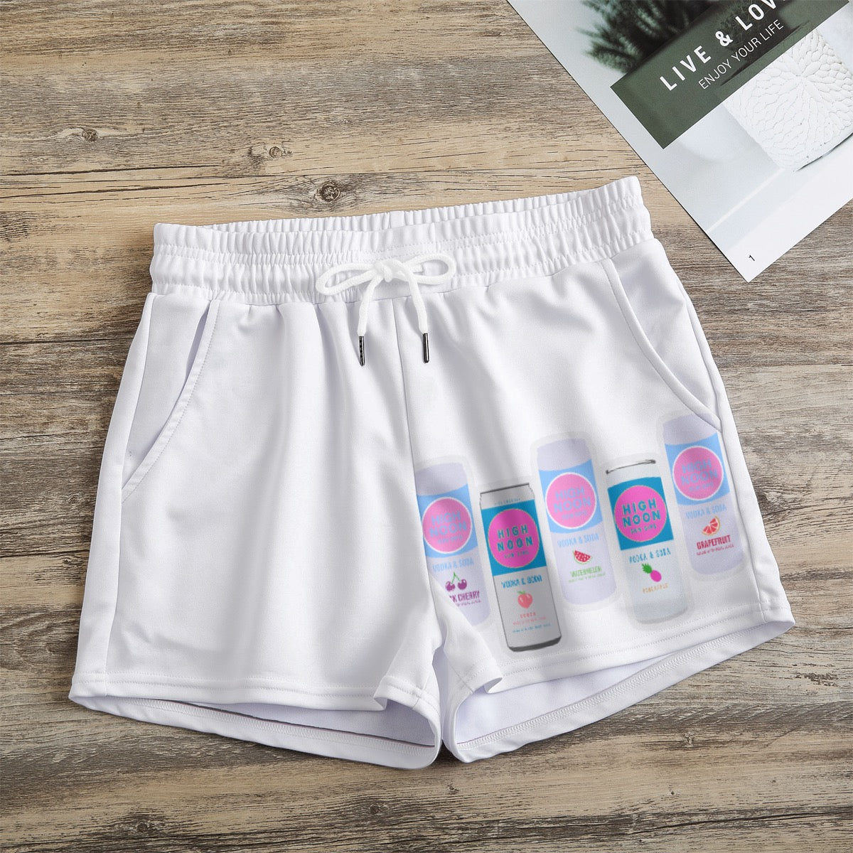 Noon drink neon Print Women's Casual Shorts