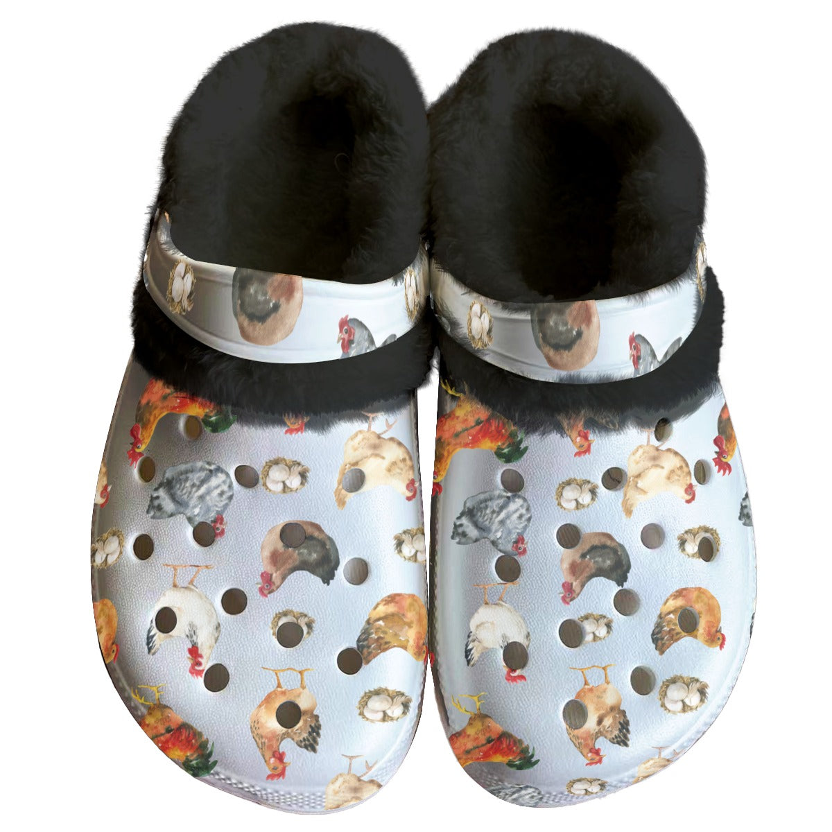 Chicken Women's Classic Clogs with Fleece 15-20 business day turnaround time
