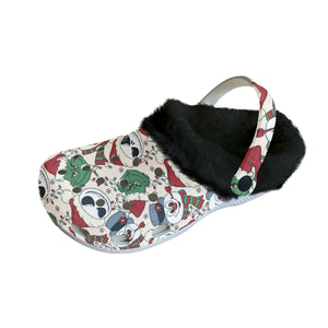 Classic Christmas movie Women's Classic Clogs with Fleece  100% removable fleece