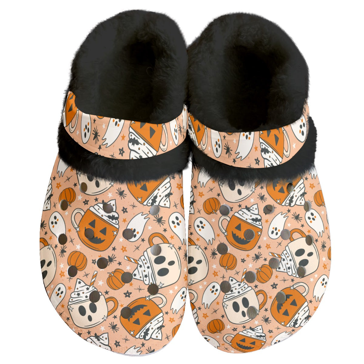 Spooky pumpkin & ghost whipped mug clogs PRE ORDER (20 Business day turnaround time)