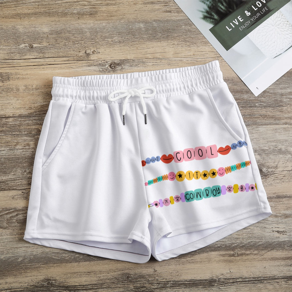 Cool it Cowboy friendship bracelet Print Women's Casual Shorts