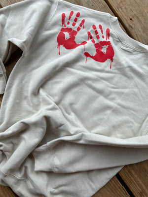 Bloody hands sweatshirt