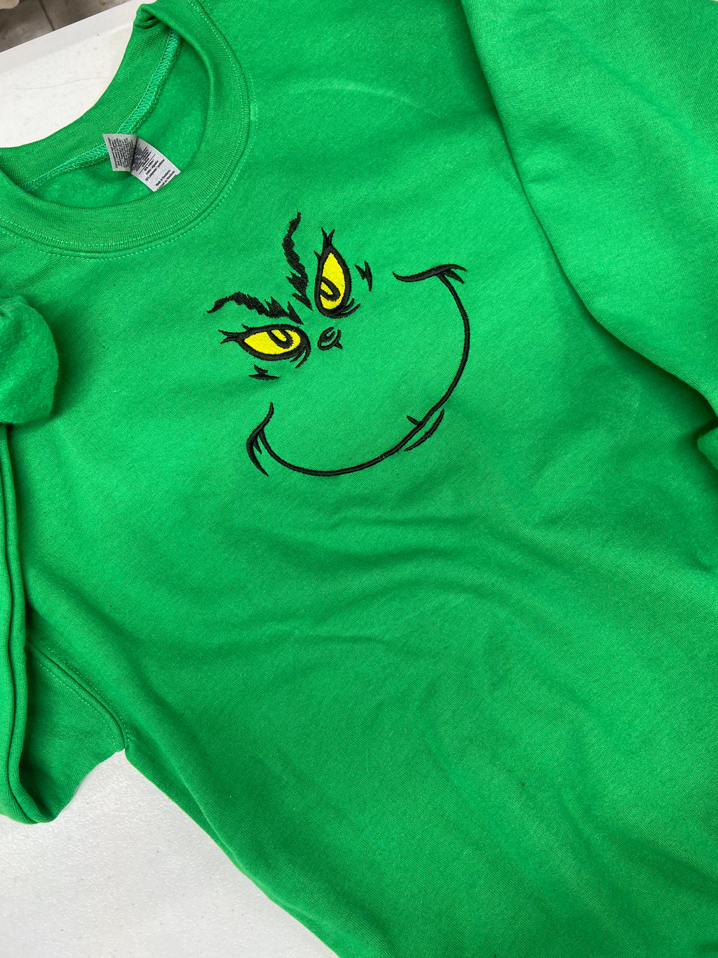 Mr. Green man embroidered sweatshirt