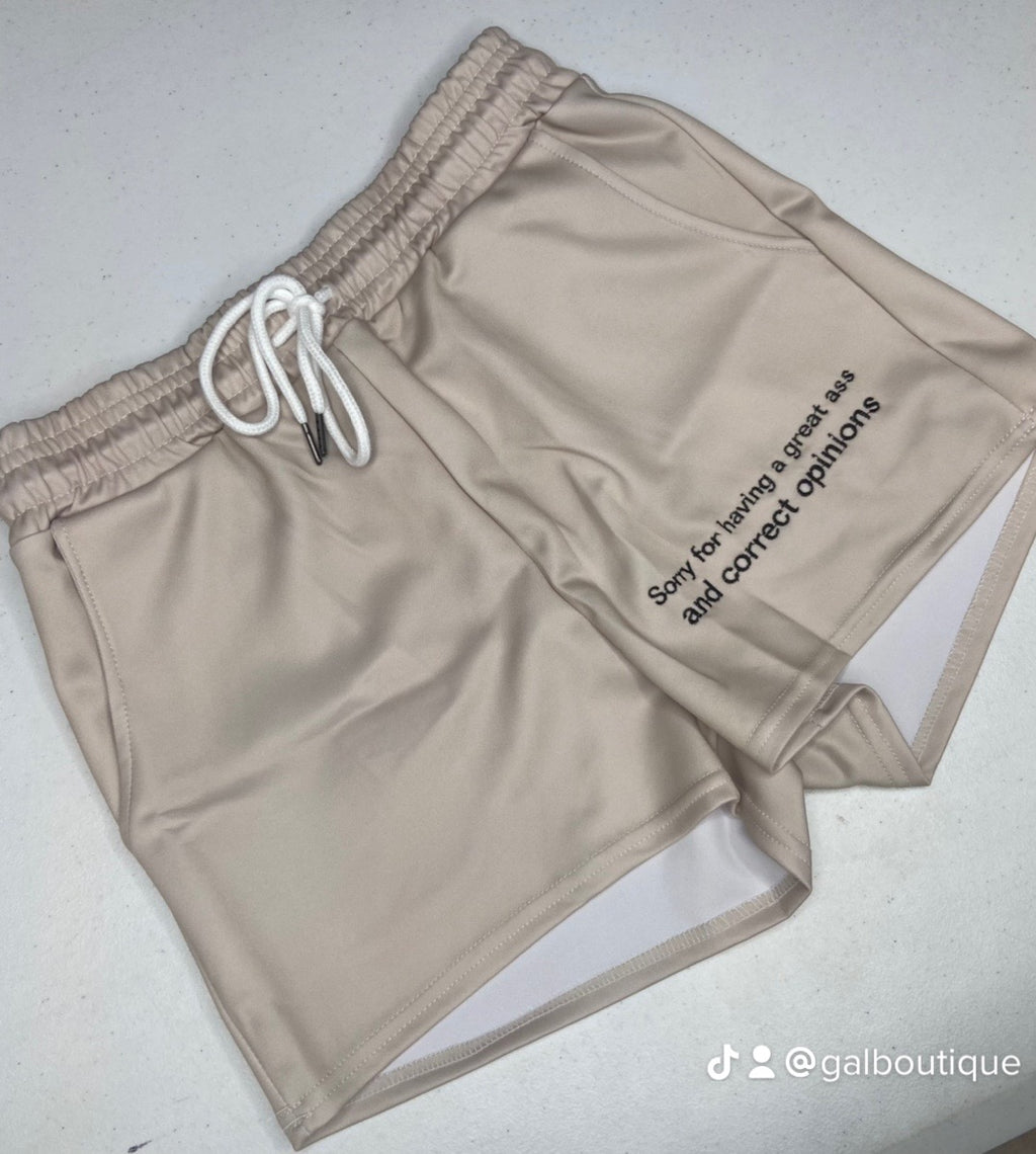 Sorry for having a great ass sand shorts black thread